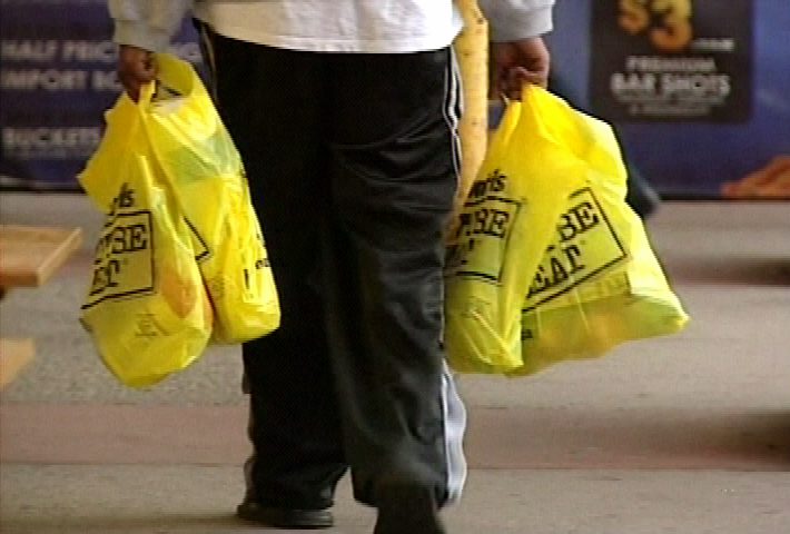 The plastic bag ban will take effect on July 1. 