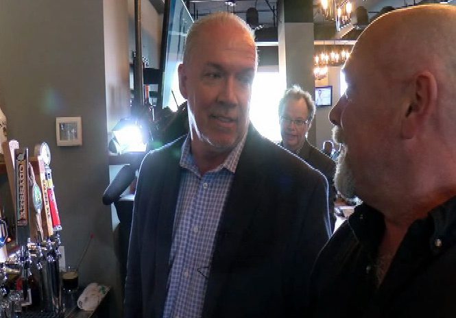 BC NDP leader John Horgan spends the day on Vancouver Island