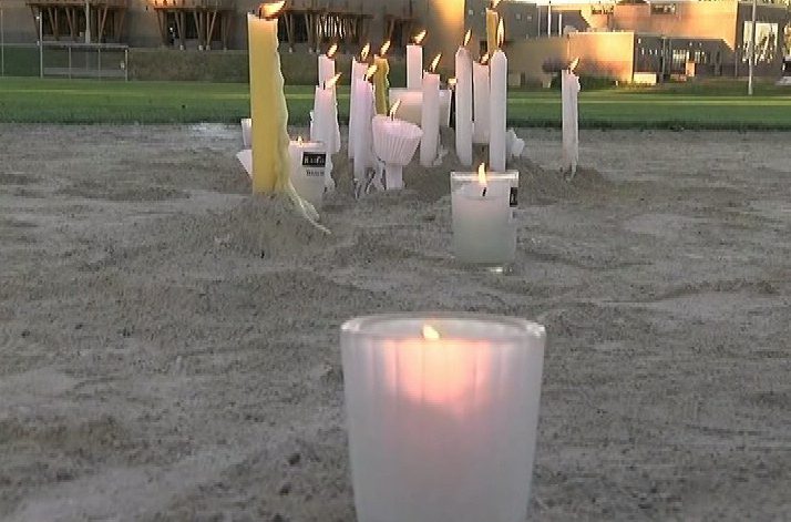 Vigil held for critically injured Courtenay softball player