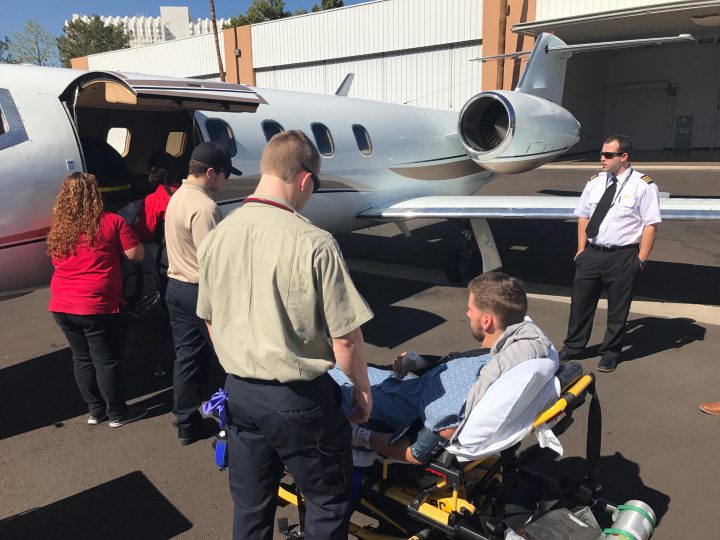 Victoria man injured in Las Vegas shooting returns home