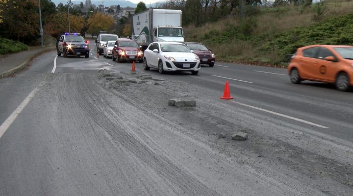 Concrete spill on Blanshard Street causes traffic delays