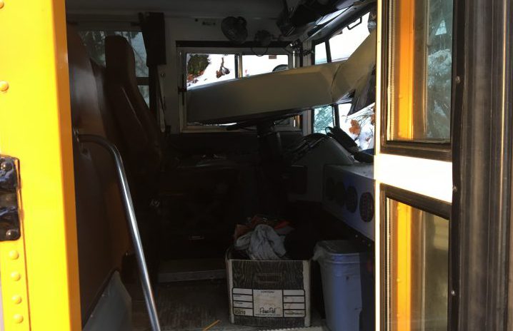 Rowing scull goes through bus windshield in Shawnigan Lake crash