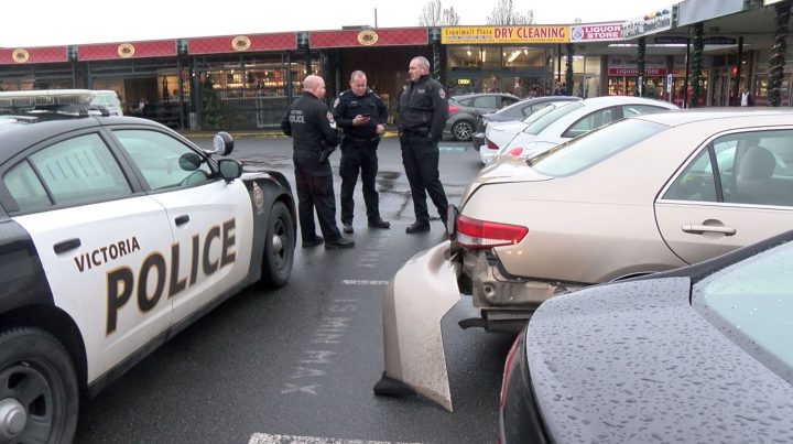 Two injured in Esquimalt police chase involving stolen car