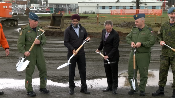 Canada's defence minister breaks ground in Comox for new SAR facility