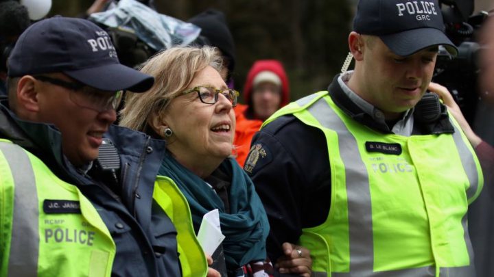 Crown considers criminal charges against Green leader Elizabeth May, other pipeline protesters