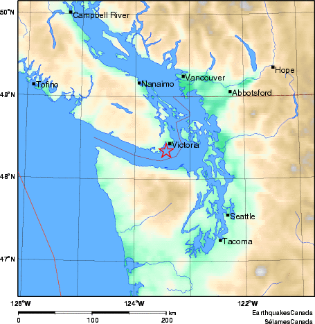 Small earthquake gives Victoria area a very subtle shake