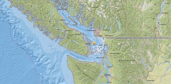 Small earthquake 'lightly felt' on the Southern Gulf Islands, Vancouver Island