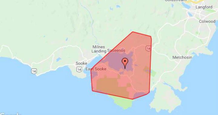 Crash closes Gillespie Road, knocks out power in Sooke