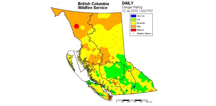 Fire danger rating extreme on parts of Vancouver Island