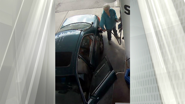 Police have provided this photo of Gladys Barman at the Petro Can gas station at West Saanich Road on July 5, 2018.