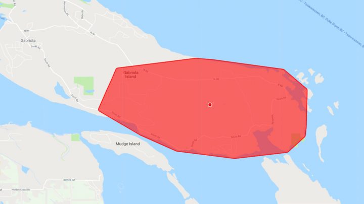 Downed wires leave 1,000 B.C. Hydro customers without power on Gabriola Island