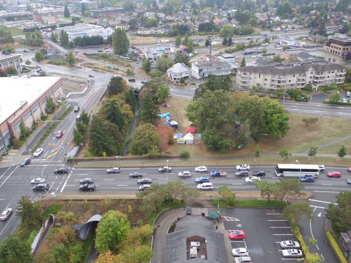 Saanich police not authorized to remove encampment from provincial land near Uptown