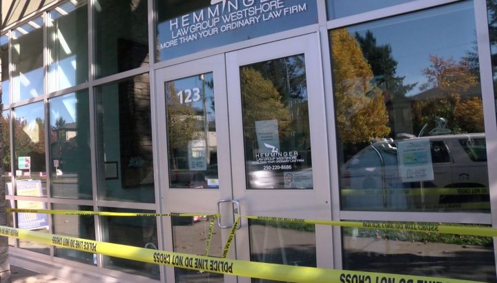 RCMP says Langford law firm targeted a third time with a suspicious package