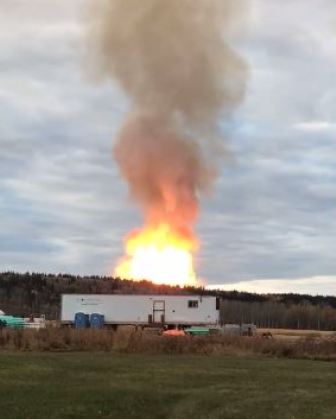 Gas pipeline rupture sparks massive fire near Prince George