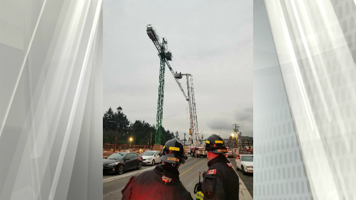 Construction worker rescued from Langford crane after medical emergency