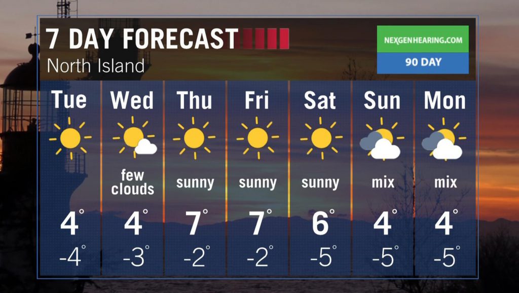 Forecast: Cloudy and chilly tomorrow with a few flurries possible Wednesday night