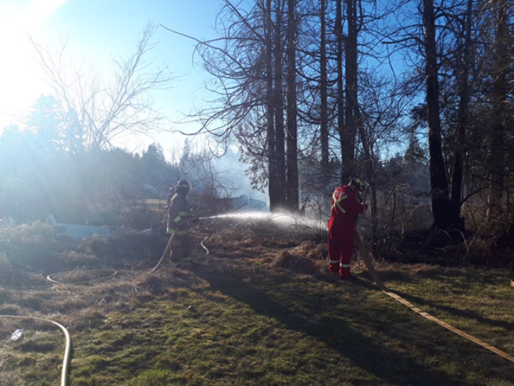 BC Wildfire Service helps extinguish grass fire in Beaver Creek during one of its first calls of the year