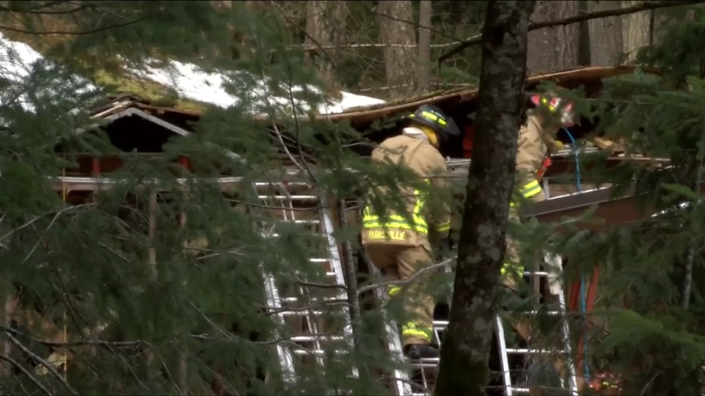 Two taken to hospital by helicopter after roof collapse at home near Parksville during demolition