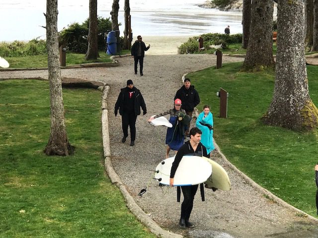 Justin Trudeau (Front) followed by his wife Sophie and daughter (Photo: Lynn Myers )