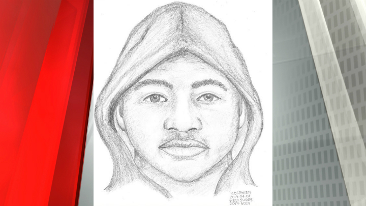 West Shore RCMP release sketch of suspect wanted for attempted robbery involving a knife