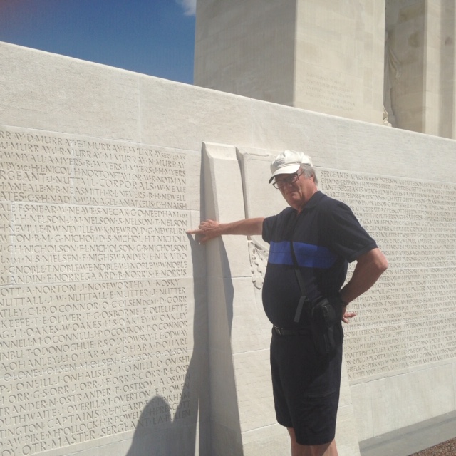 Pte. George Newburn's name was found on the Canadian National Vimy Memorial (Ian Atherton) 