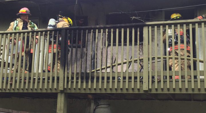 Saanich crews put out building fire Sunday morning