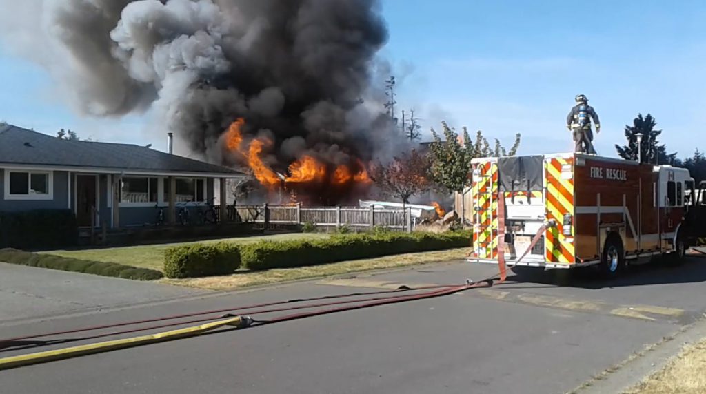 Suspicious fire destroys house on the Wei Wai Kum First Nation in Campbell River