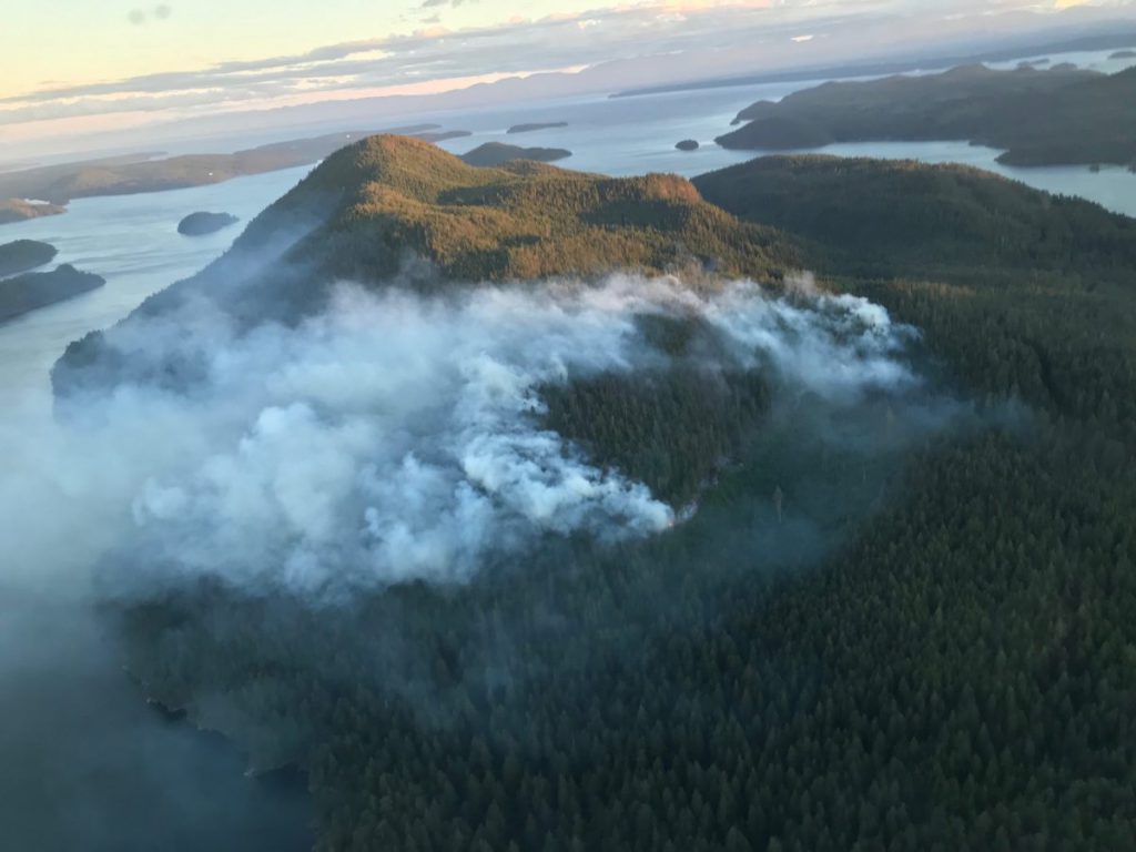 Wildfire on Read Island at 27 hectares, 20 per cent contained