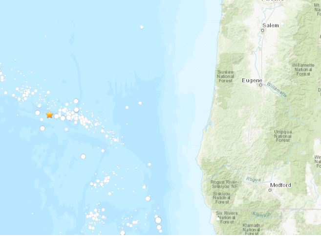 M6.3 quake strikes off the coast of Oregon, no tsunami expected