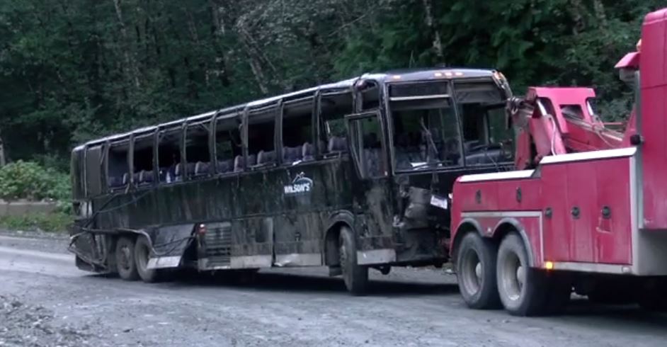 Bus with UVic students rolled after it moved for Jeep on logging road: RCMP