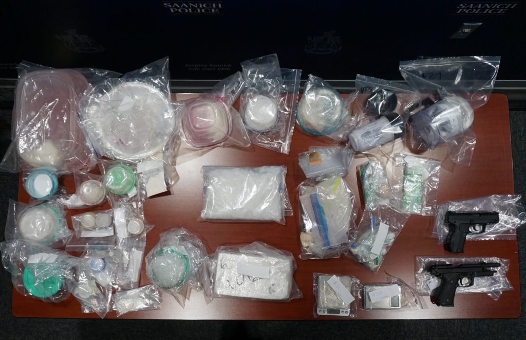 Saanich police seize approximately $350K worth of drugs and over $40K in cash during search warrant, traffic stop