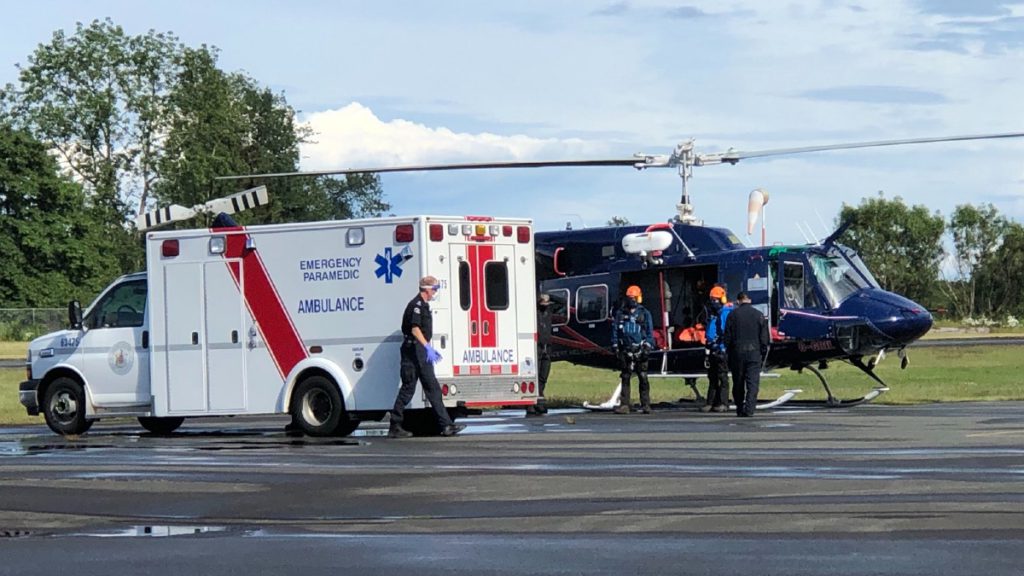 Hiker hoisted to safety after breaking ankle near Fanny Bay