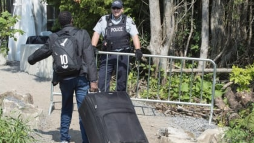 Asylum seekers who tried to cross from U.S. last month turned back