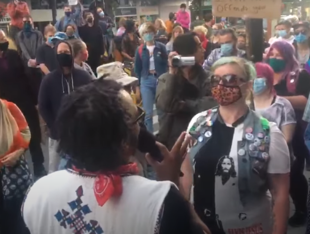 Controversial street preacher draws large crowd of protesters in downtown Victoria