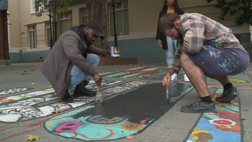 ACAB acronym removed from downtown Victoria mural