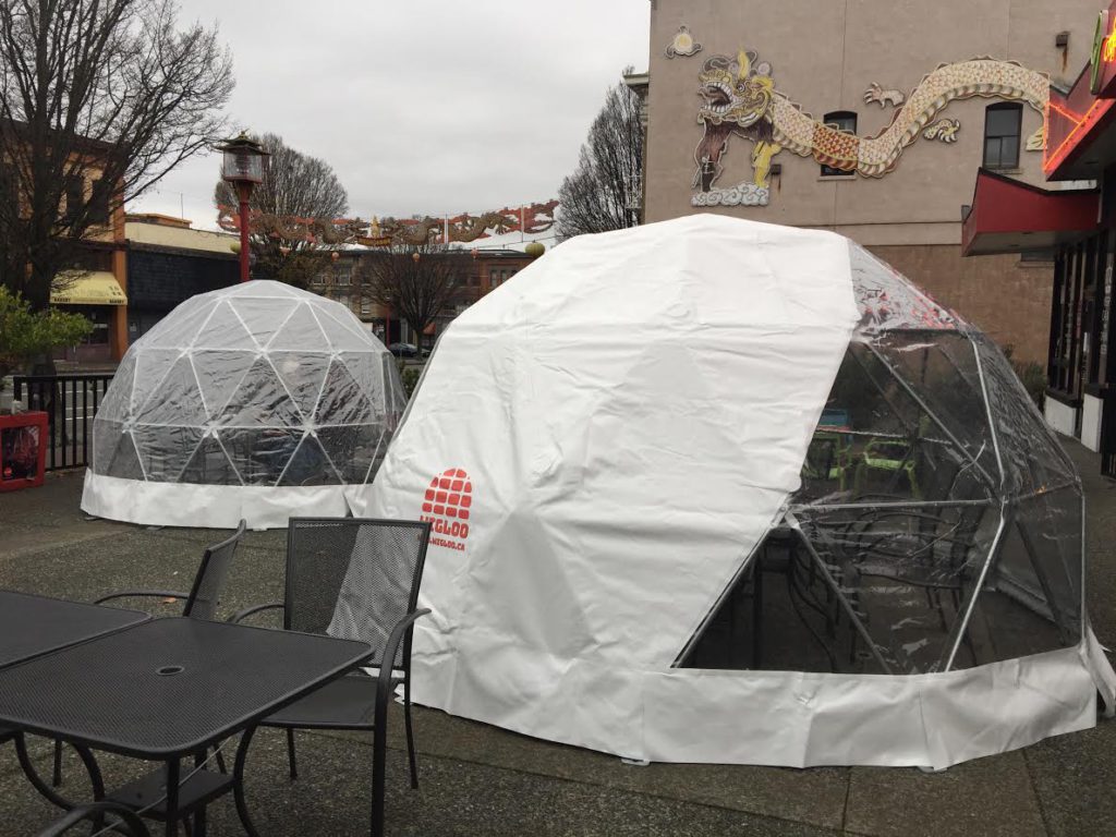 Victoria cafe installs dining domes on outdoor patio