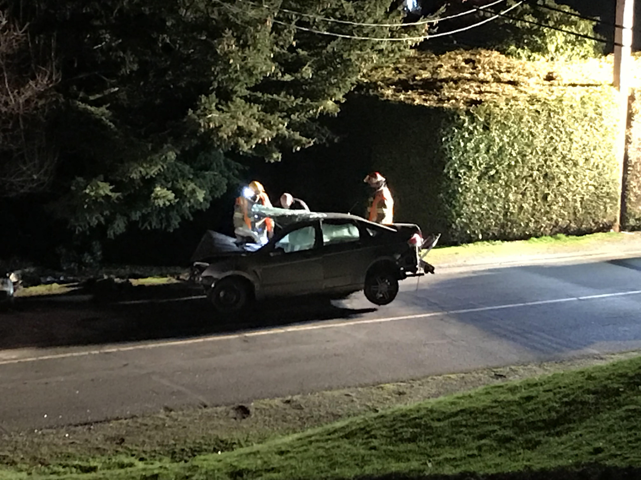Jawdropping footage Car flips endoverend on Milburn Drive in