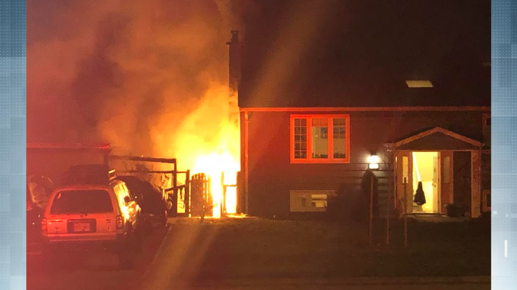 Families displaced following multi-home fire in Saanich