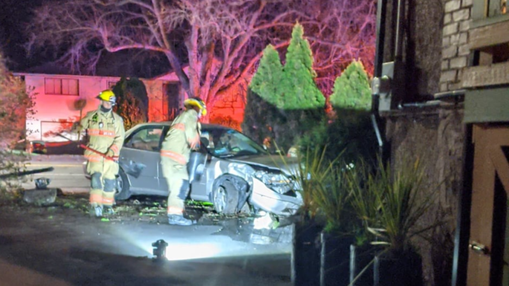 Saanich Police close section of Shelbourne Street after driver crashes, knocks over telephone pole