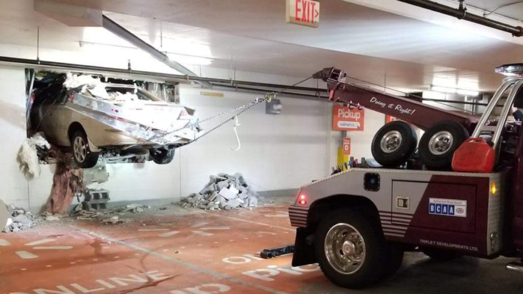 Vehicle that crashed into Walmart at Uptown in Saanich removed