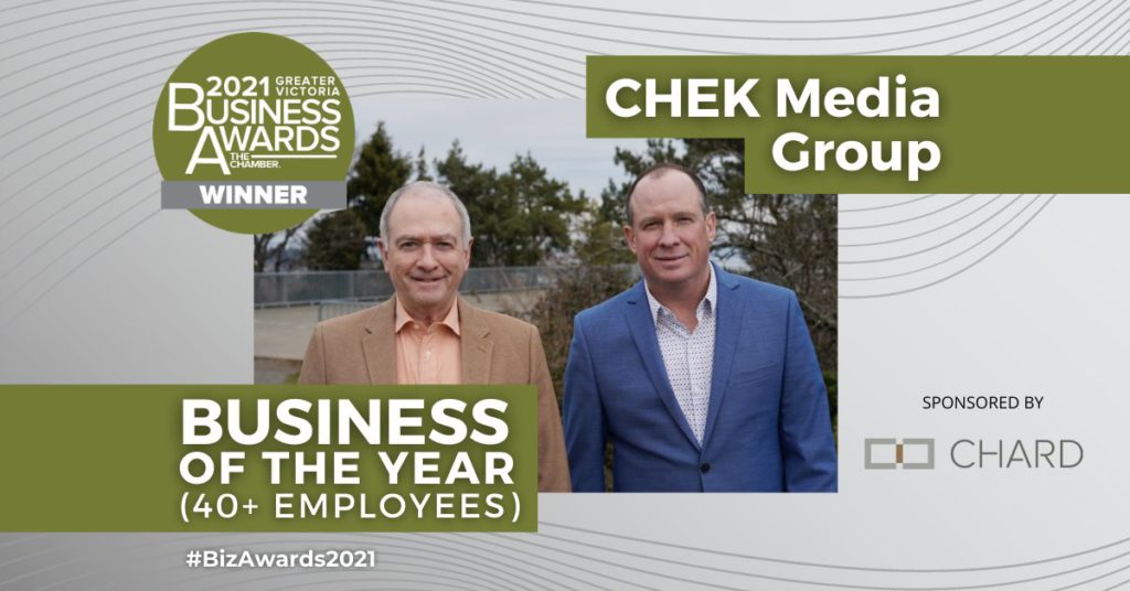 CHEK named Business of the Year at Greater Victoria Business Awards