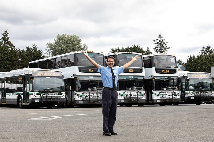 BC Transit driver in Victoria creates bus-sized send-off message to girlfriend at Tokyo Olympics