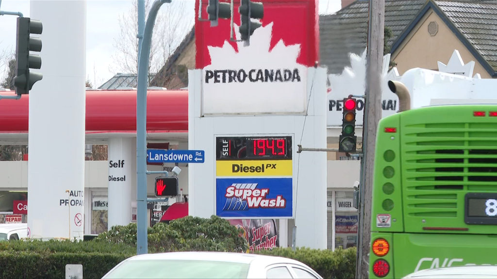 Gas prices in Victoria on the rise, some as high as 194.9