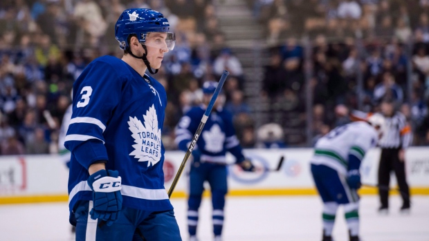 Canucks acquire defenceman Travis Dermott from Maple Leafs