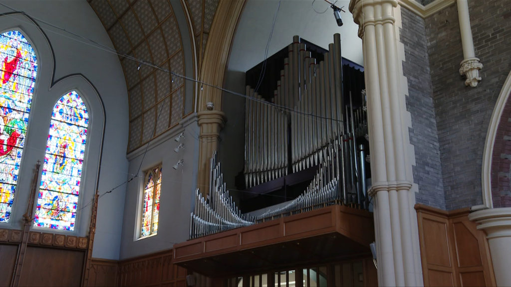 'Definitely rare': Man gets trapped behind massive Victoria church organ