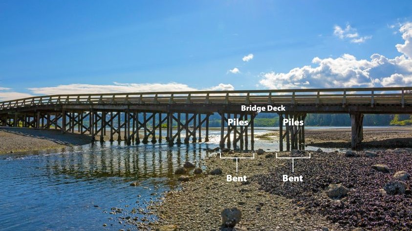 Single-lane alternating traffic in place at Esquimalt Lagoon bridge during repairs