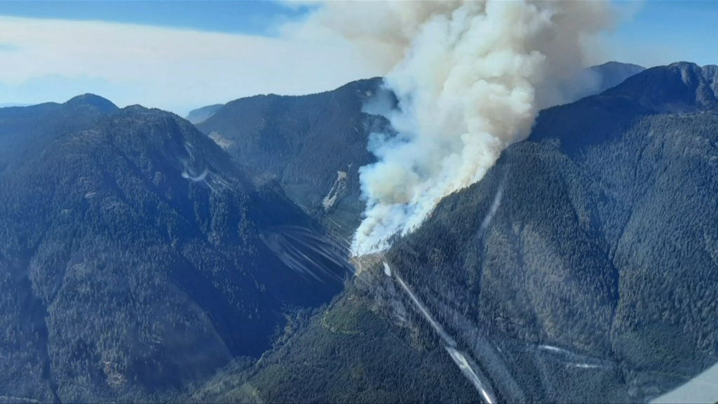 Crews battling wildfire near Gold River