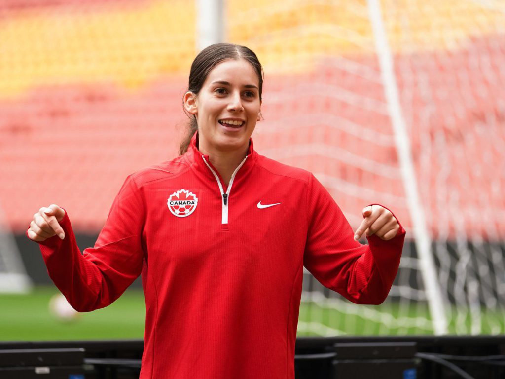 Young Canadian international forward Clarissa Larisey on the move and loving it