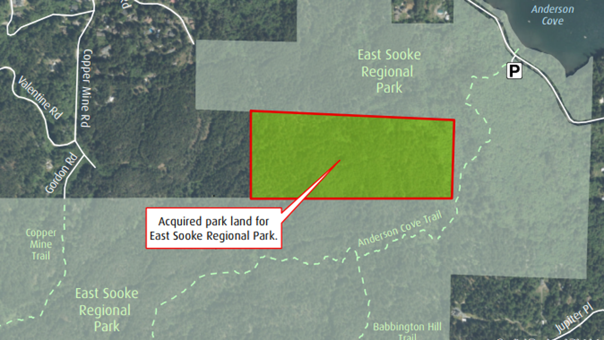 East Sooke Regional Park expands after CRD purchases undeveloped land