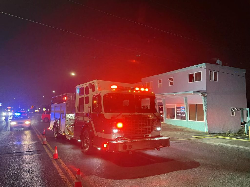 One taken to hospital following early morning fire in Port Alberni